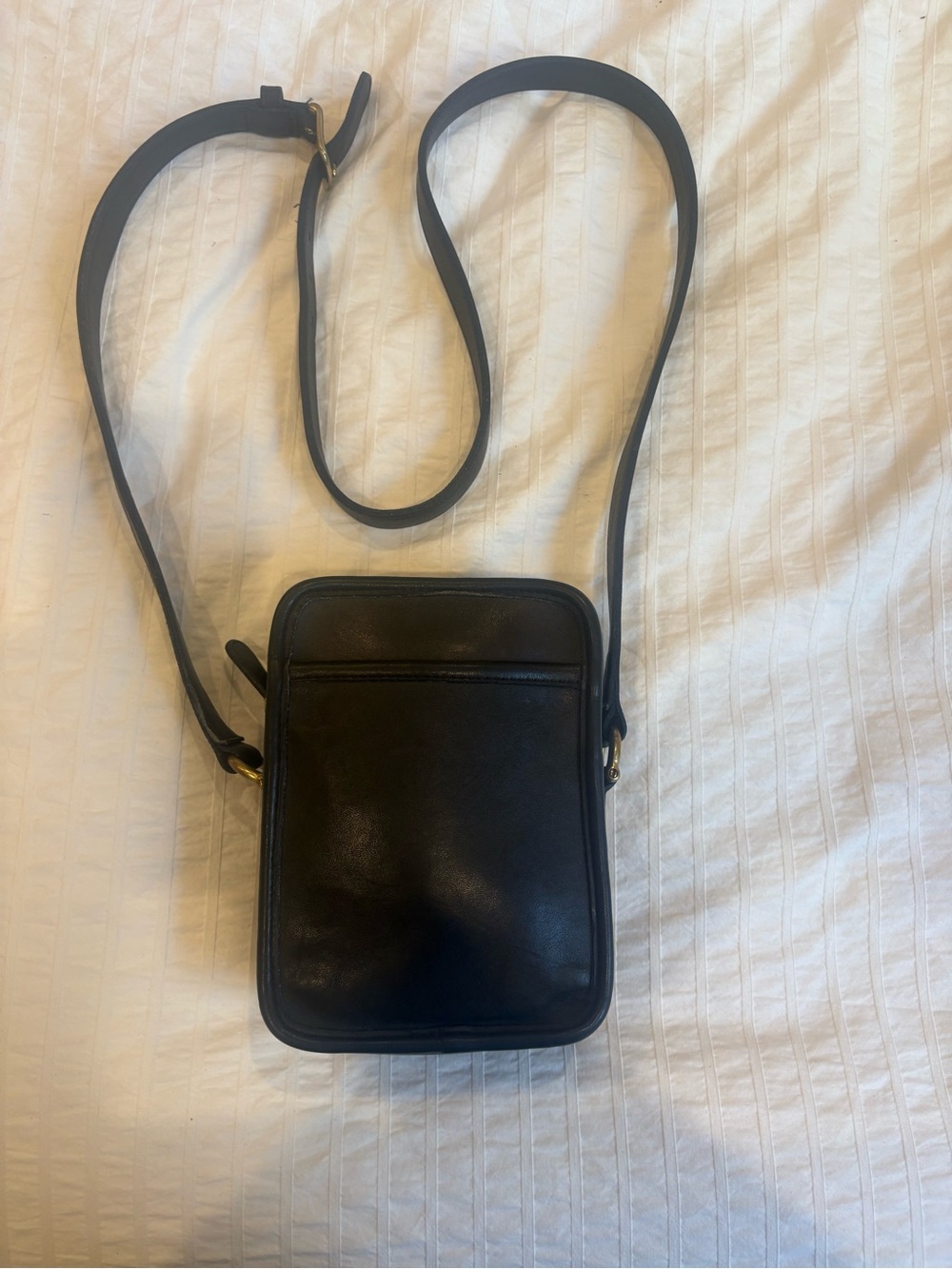 Vintage 1995 Coach Kit Bag 9973 Navy Leather Crossbody